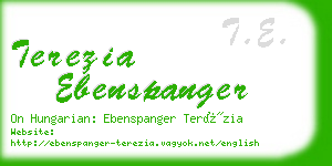 terezia ebenspanger business card